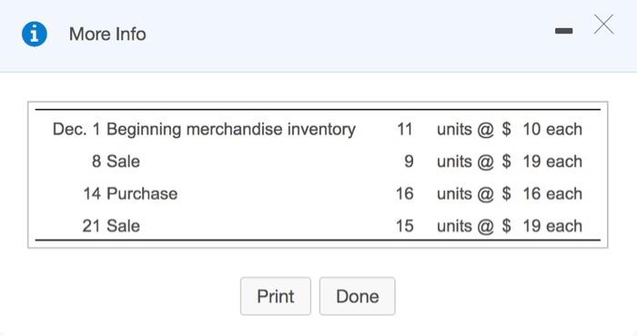 please help, i will give thumbs up! X i More Info Dec.