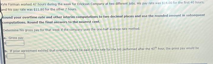 job rate was $20.50. He worked the first 36 hours at Job