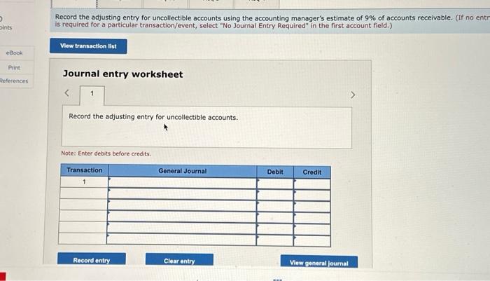 in the tabs below. after the adjusting entry is recorded in requirement