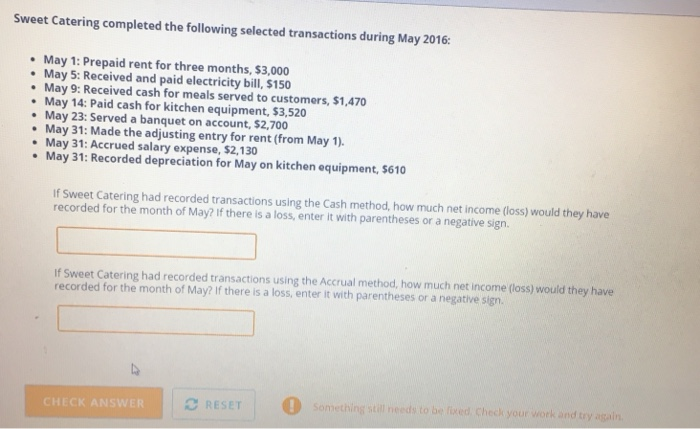 Read each scenario, decide whether the company is using Cash basis or