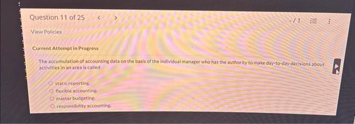 company's external financial statements. appears on periodic budget reports. Current Attempt in