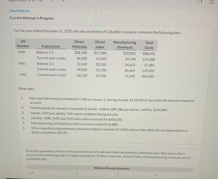  - 71 View Policies Current Attempt in Progress For the year