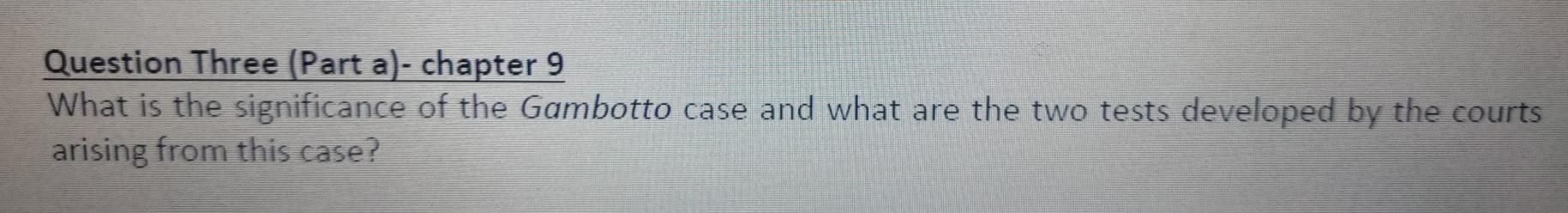  just normal answer form book for significance. Question Three (Part a)