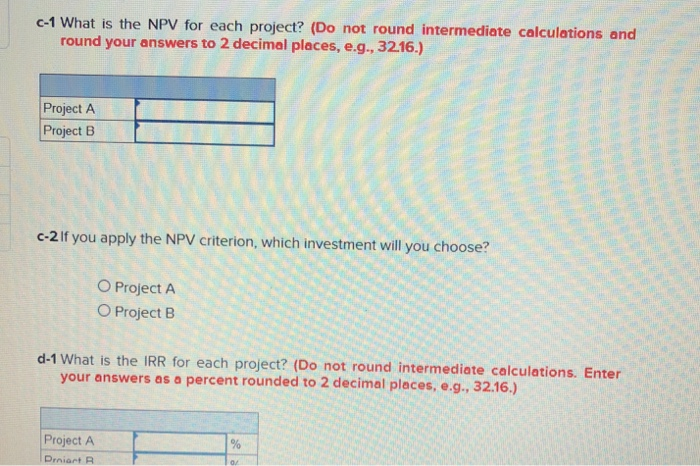 Project X Project Y What is the crossover rate for these two