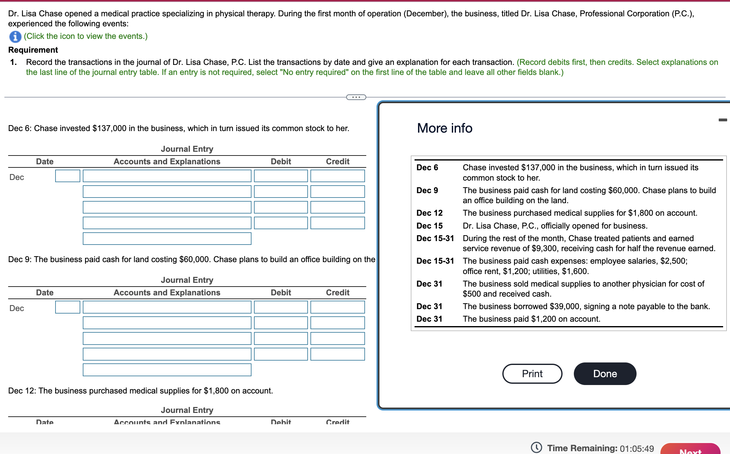 Dr. Lisa Chase opened a medical practice specializing in physical therapy.