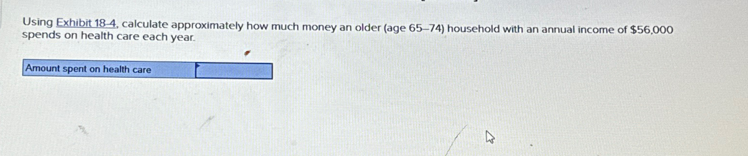  Using Exhibit 18-4, calculate approximately how much money an older (age