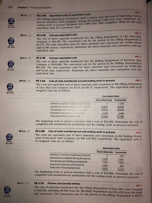  112 Chapter 3 Process Cost Systems EE3-4 p 9PE 3-48 Equivalent