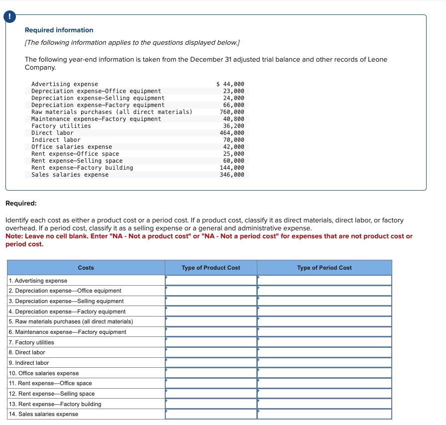 Please help fill in the following table with the information provided Under