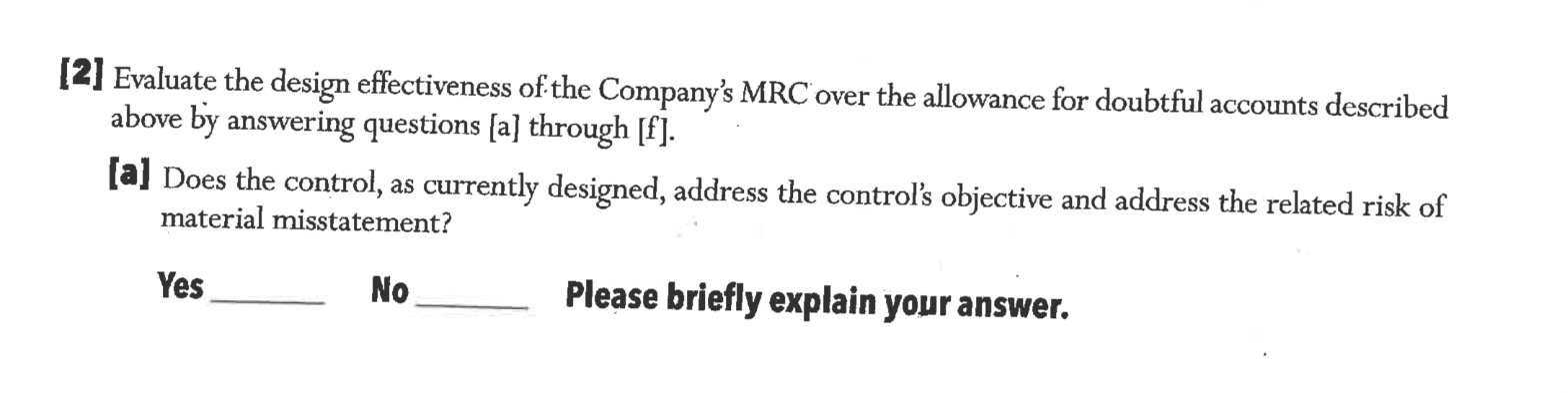 On a regular basis, Gavin, the Company's CFO, reviews the allowance for