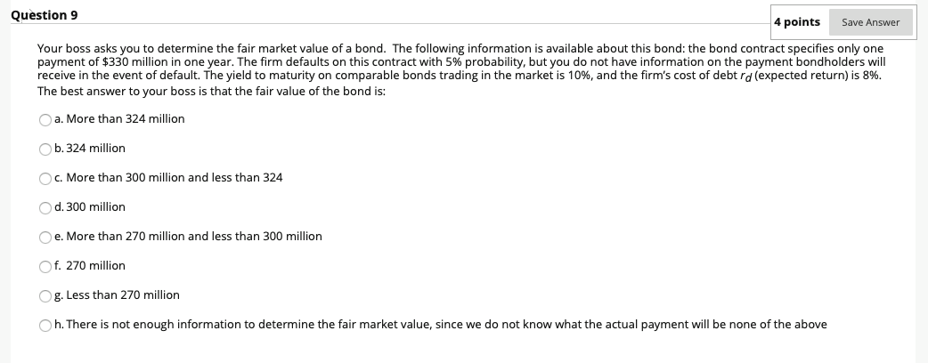 Some help and explanation will be great Question 9 4 points