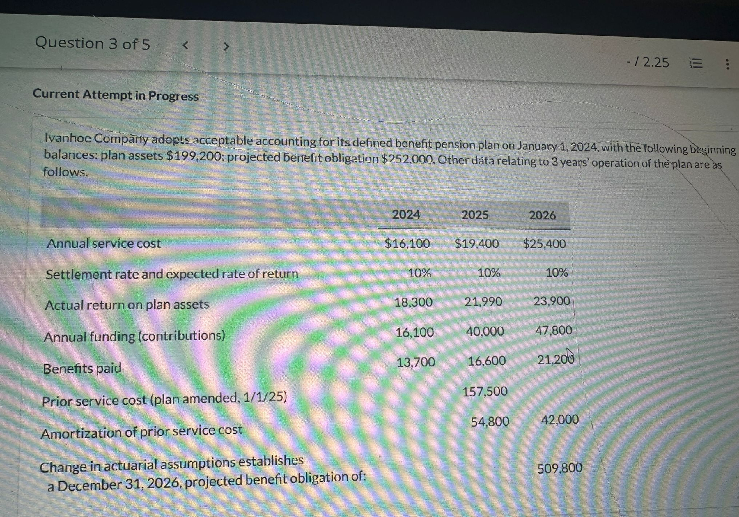  Current Attempt in Progress (b) Prepare the journal entries (from the