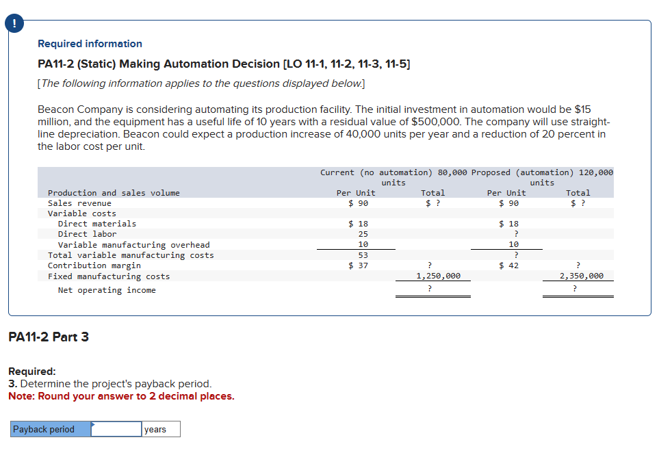 11-5] [The following information applies to the questions displayed below.] Beacon Company