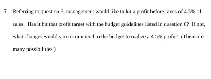 growth of 1.7% b. Sales mix of 71% food and 29% beverage
