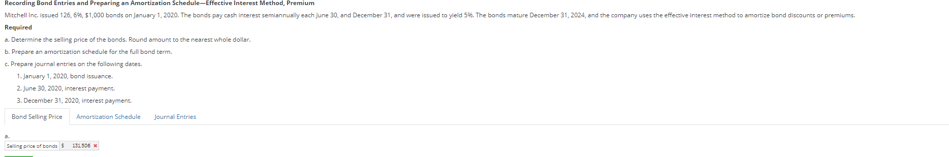 Recording Bond Entries and Preparing an Amortization Schedule-Effective Interest Method, Premium