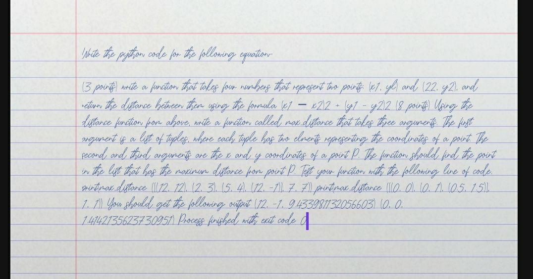  Noite the python code for the following equation 13 pointg) write