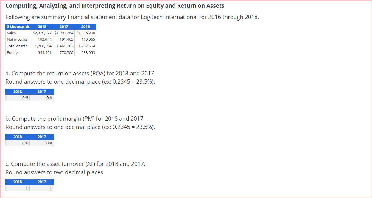  Computing, Analyzing, and Interpreting Return on Equity and Return on Assets