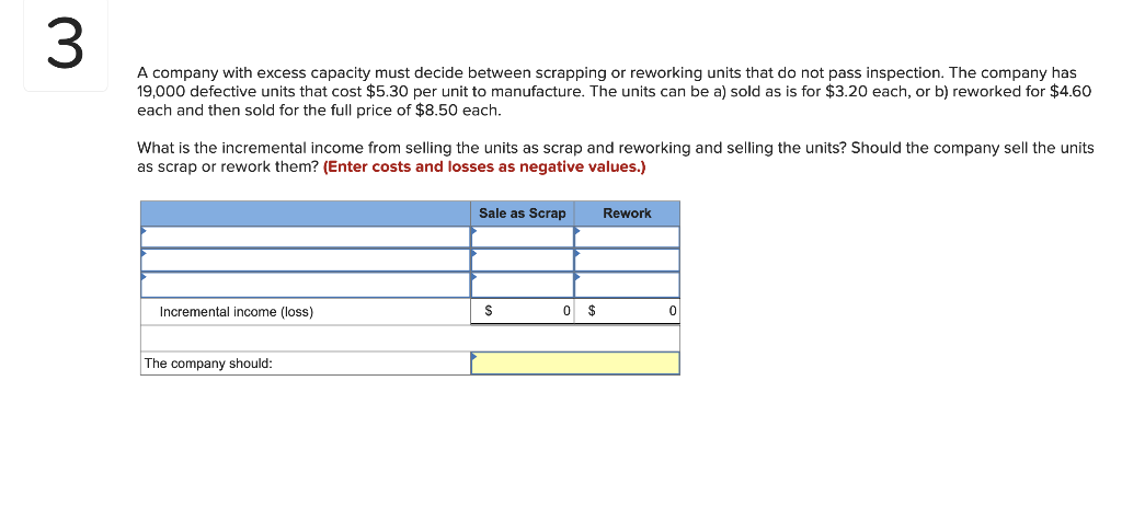 $4.05 per unit, fixed costs related to making this component are $87,000