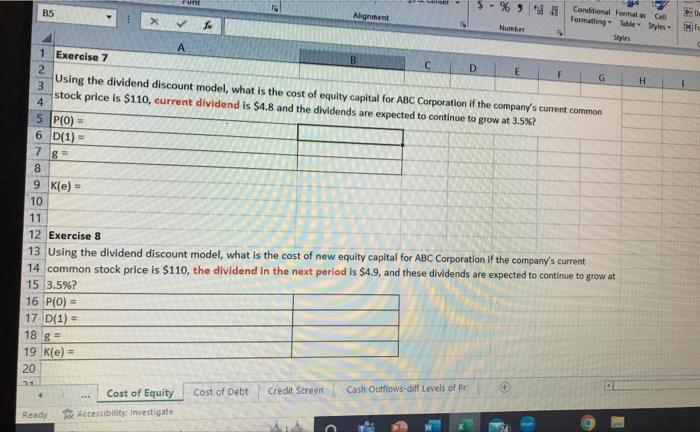 capital for ABC Corporation if the compamy's curent coinmon stock price is