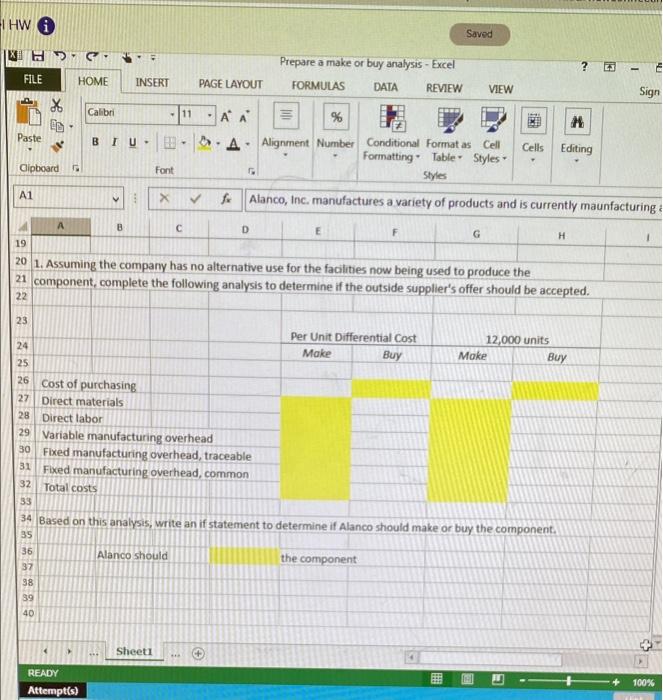 HOME INSERT PAGE LAYOUT FORMULAS DATA REVIEW VIEW Sign Calibri -11 M