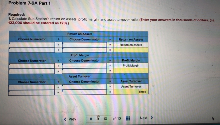following information applies to the questions displayed below.) Sub Station and Planet
