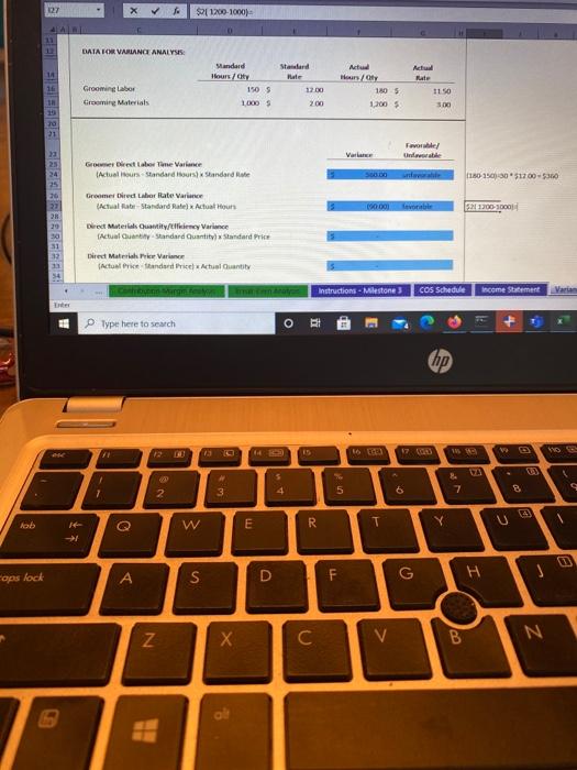  027 X $ 1200-1000 11 DATA FOR VARIANCE ANALYSIS Standard TA