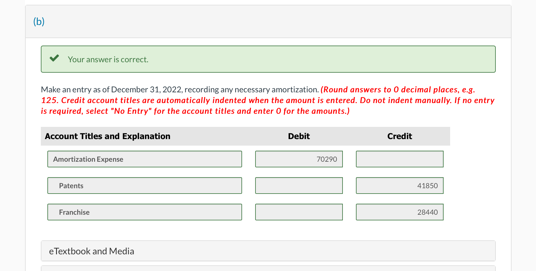 Your answer is correct. Make an entry as of December 31, 2022,