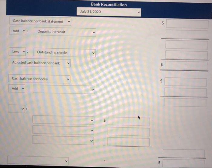 2020, Ivanhoe Company had a cash balance per books of $6,255.00. The