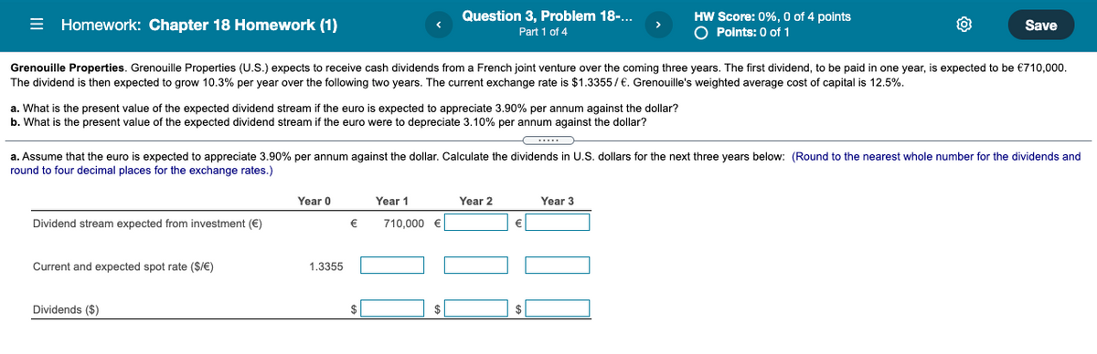  = Homework: Chapter 18 Homework (1) Question 3, Problem 18-... Part