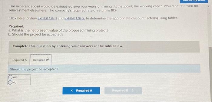 deposit on land to which the company has mineral rights. An engineering
