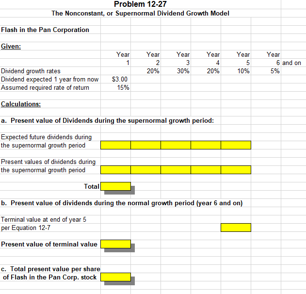 I need help with this: Suppose Flash in the Pan Corporation is