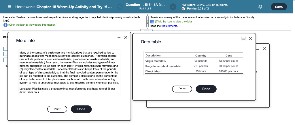  E Homework: Chapter 15 Warm-Up Activity and Try It! ... Question