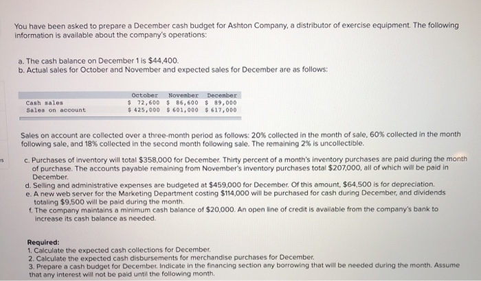 I need help with 1-3 You have been asked to prepare a