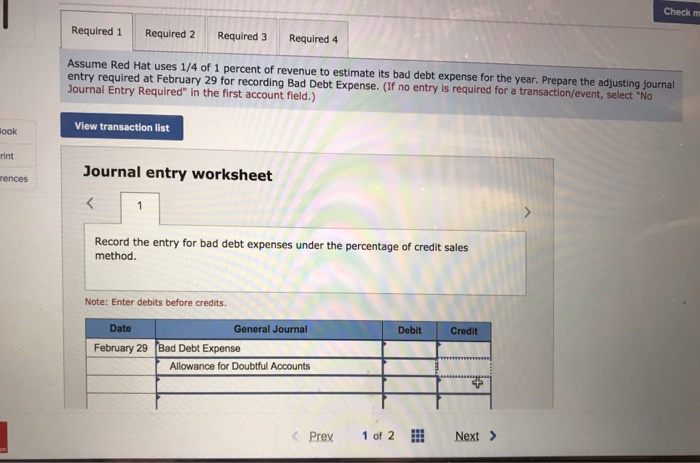 that recently reported the following amounts (in thousands) in its unadjusted trial