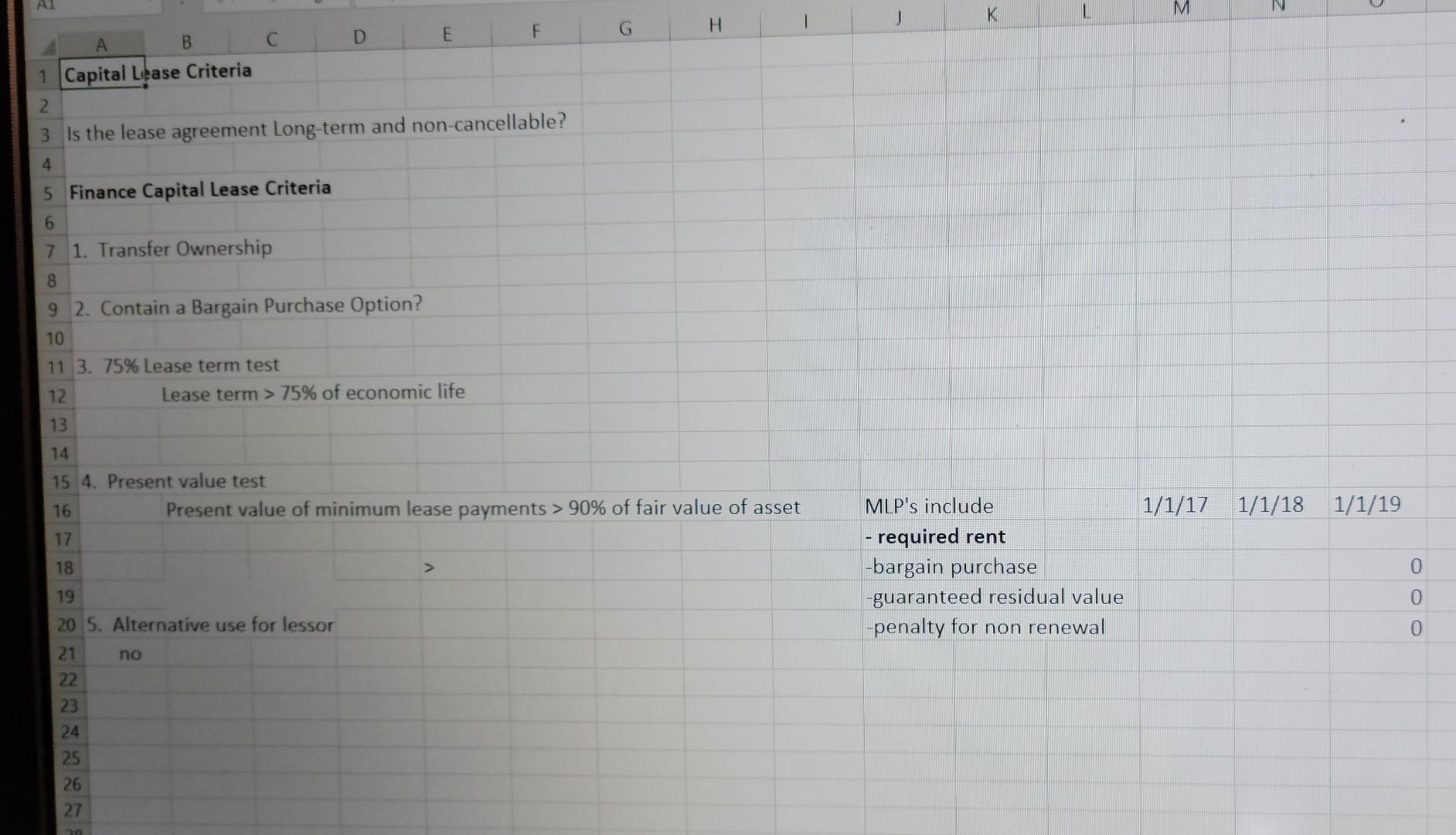 Company, as lessee, enters into a lease agreement on January 1, 2017,