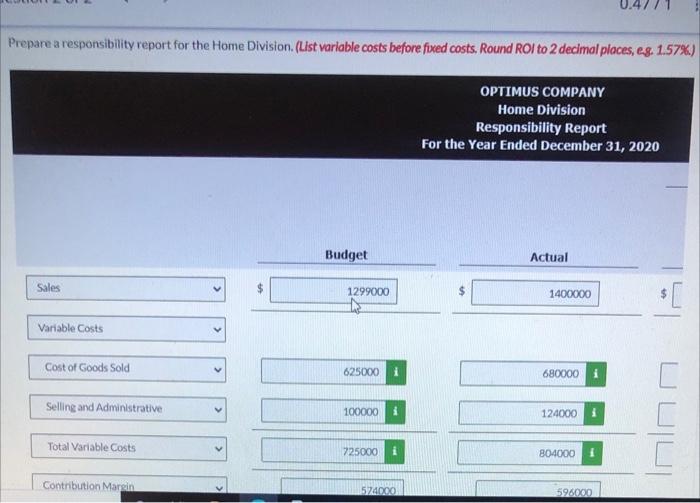 Show Attempt History Current Attempt in Progress Optimus Company manufactures a variety