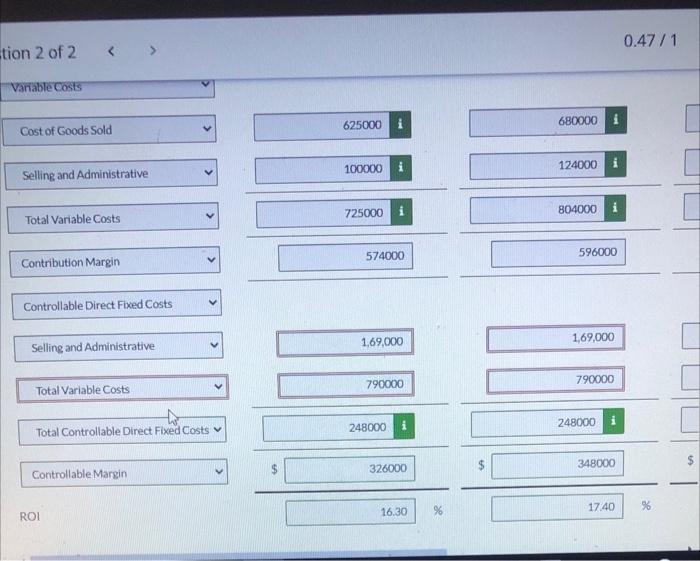 division is an investment center. Operating data for the Home Division for