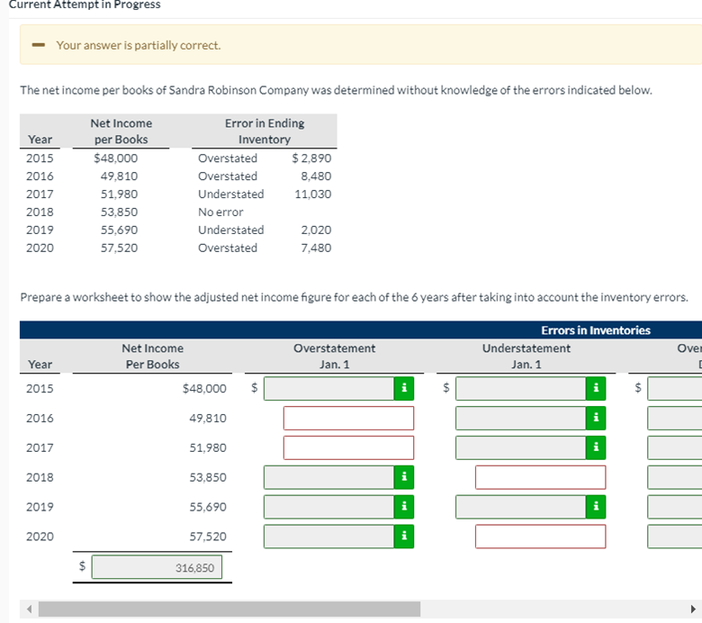  Current Attempt in Progress Your answer is partially correct. The net