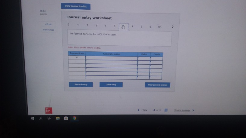 4. Purchased new equipment for $4 600 and paid for it immediately