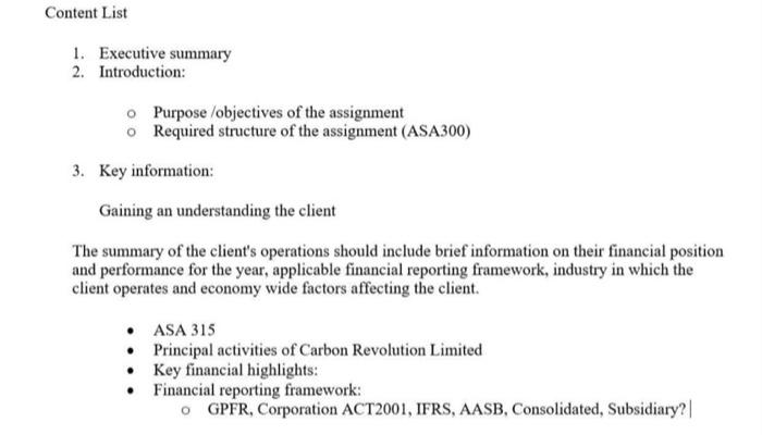 been appointed external auditor of the entity. You are assisting your Audit