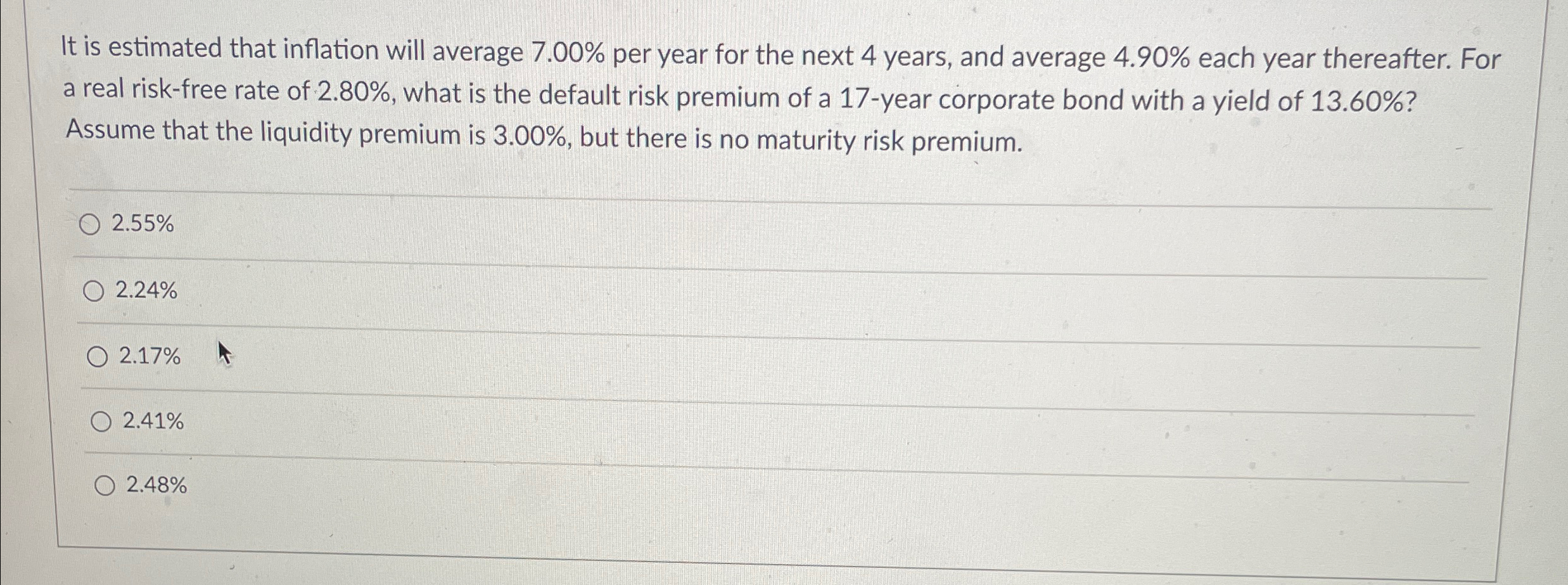  It is estimated that inflation will average 7.00% per year for