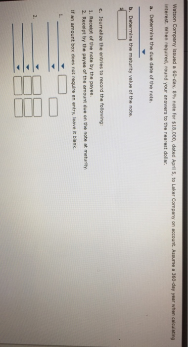  watson company issued a 60-day, 8% note for $18,000, dated April