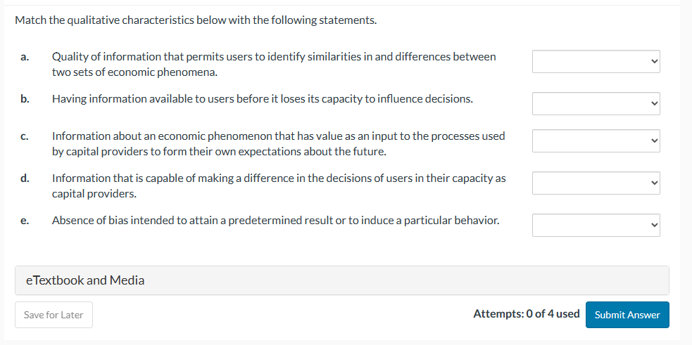  Please explain how you got the answer. Match the qualitative characteristics