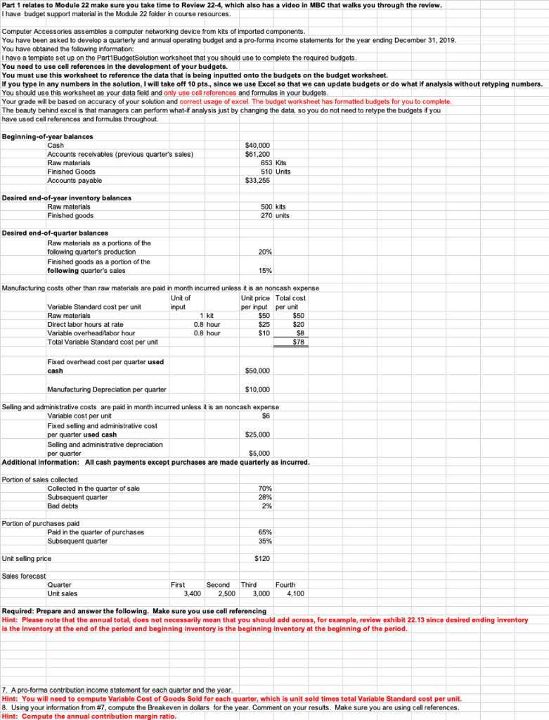  Part 1 relates to Module 22 make sure you take time