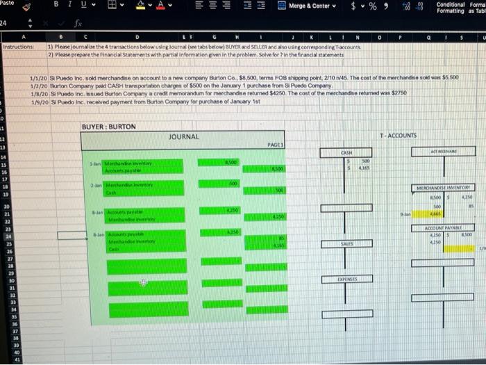 the transactions Paste BTU Merge & Center fondi Conditional Forma Formatting as