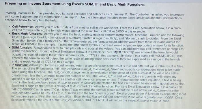 amounts in the incomplete financial statements. Use the information included in the