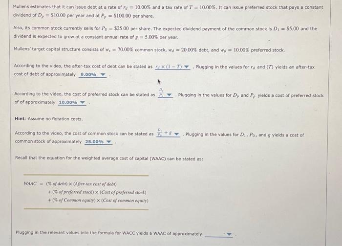  Muliens estimates that it can issue debt at a rate of