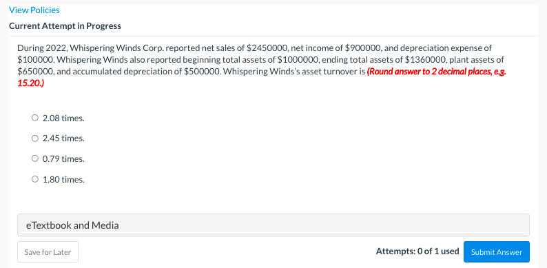 View Policies Current Attempt in Progress During 2022, Whispering Winds Corp.