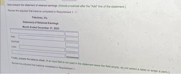 1, 2023 through February 28, 2024. c. Supplies used during December, $2,460.