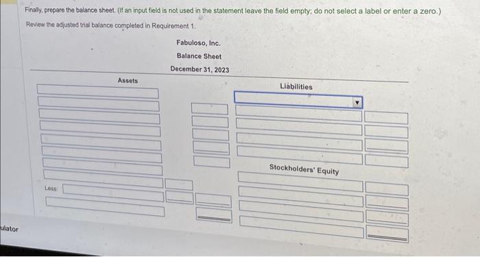 d. Depreciation on furniture for the month. The estimated useful life of