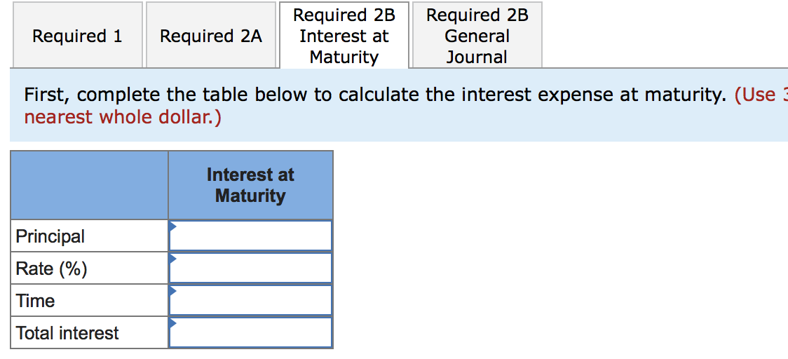note mature? 2-a. Prepare the entry to record issuance of the note.